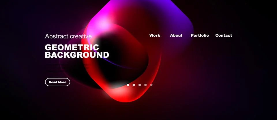 Dynamic abstract design. Vibrant colors blend, creating fluid shapes. Text Stock Illustration