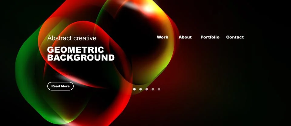 Dynamic abstract design. Vibrant colors blend, creating modern geometric Stock-Illustration