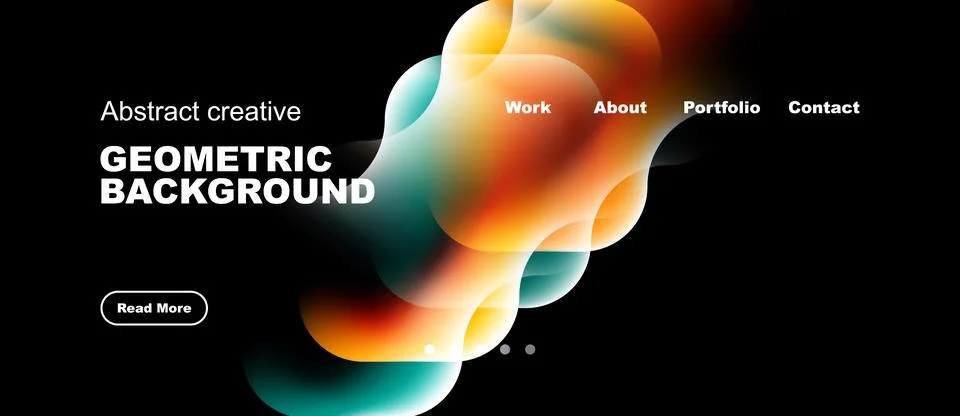 Dynamic abstract design. Vibrant overlapping shapes create modern visual im.. Stock Illustration