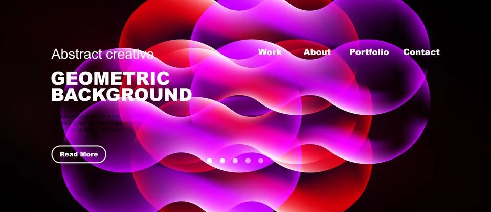 Dynamic abstract design. Vibrant pinks, purples blend with dark background. 库存插图