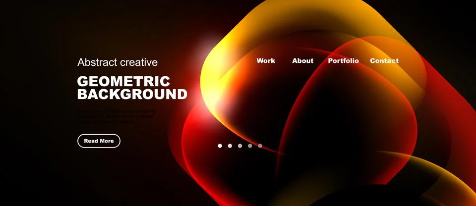 Dynamic abstract design. Vibrant red, orange hues dominate dark background. 스톡 일러스트