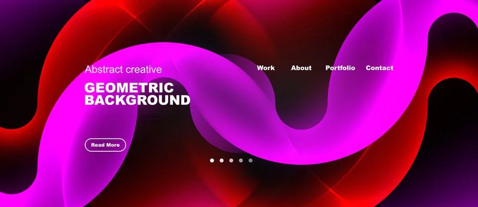 Dynamic abstract design. Vibrant waves, bold colors, modern aesthetic. Websit Stock Illustration
