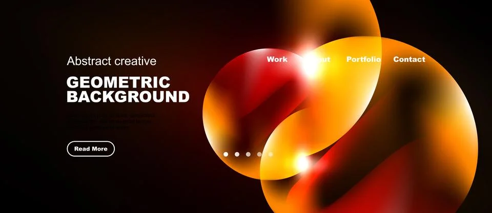 Dynamic abstract design. Warm colors blend, creating fluid geometric shapes. Stock Illustration