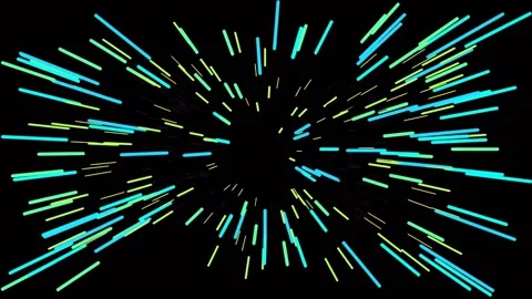 Dynamic abstract digital data burst with vibrant glowing lines on black bac.. Stock Footage 342115352