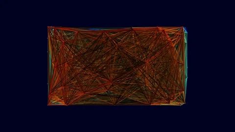 Dynamic abstract digital data network visualization connecting points geome.. Stock Footage 341055700