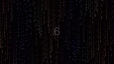 Dynamic abstract digital data streams flowing on a futuristic black screen Stock Footage 342116366