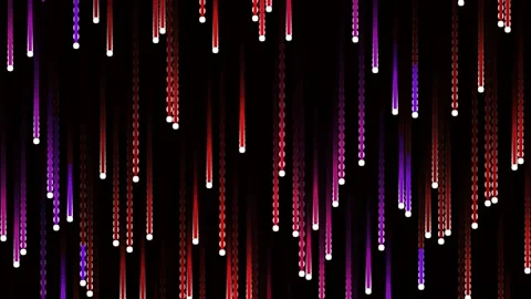 Dynamic abstract digital light streaks flow over dark futuristic background Stock Footage 340378716