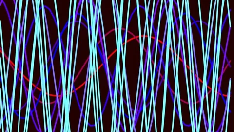 Dynamic abstract digital network connectivity glowing colorful lines techno.. Stock Footage 341059260