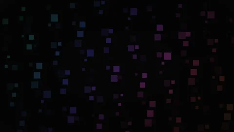 Dynamic abstract digital pixels rain flow over dark technological background Stock Footage 333799737