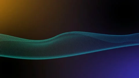 Dynamic abstract digital wave and particle animation with dotted background.. Видео 319767503