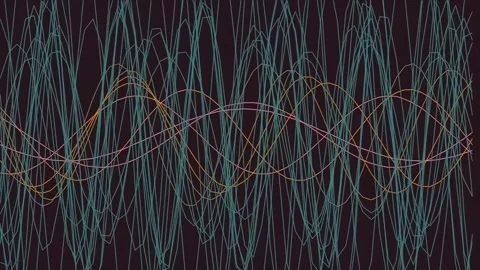 Dynamic abstract digital waves connecting glowing energy flow science techn.. Stock Footage 340377874