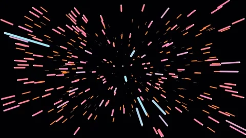 Dynamic abstract energy burst with glowing streaks on black background Stock Footage 342092630