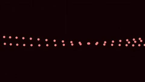 Dynamic abstract energy wave particles moving pattern on dark background Stock Footage 340380587