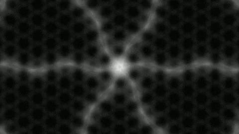 Dynamic abstract energy wave pattern on black screen | Tech visualizer loop Stock Footage 336880863