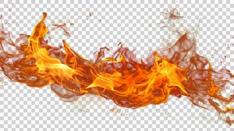 Dynamic abstract fire flames wave isolated on a pure white background for d.. Stock Illustration
