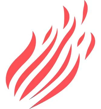 Dynamic Abstract Flame Design in Red and Orange Colors Stock Illustration