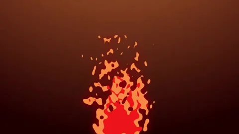 Dynamic abstract flames with orange and red tones on dark gradient backgrou.. Stock Footage 300074684