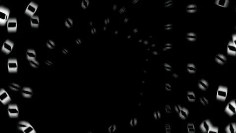 Dynamic abstract flow with smart watch icons for tech and digital innovation Stock Illustration