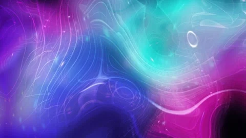 Dynamic Abstract Flowing Lines and Glowing Particles in Vibrant Purple Blue.. 動画素材 342906966