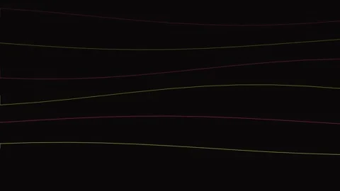 Dynamic abstract flowing neon curves on dark background motion graphics tec.. Stock Footage 343659422
