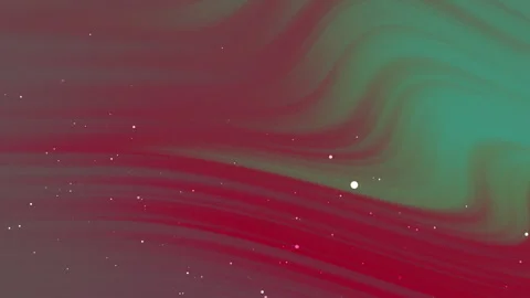 Dynamic abstract fluid motion background with shimmering red and teal particl Stock Footage 335930179