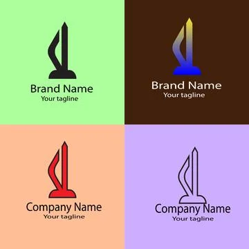 Dynamic Abstract Form Logo Stock Illustration