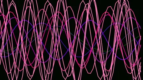 Dynamic abstract futuristic glowing line pattern symbolizing digital connec.. Stock Footage 341059187