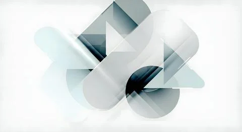 Dynamic abstract geometric background with intersecting triangles and semic.. Stock Illustration