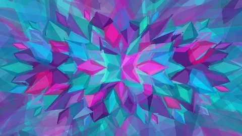 Dynamic abstract geometric background with vibrant colorful polygons Stock Footage 333823932
