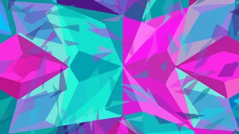 Dynamic abstract geometric background with vibrant colorful polygons Stock Footage 333823933