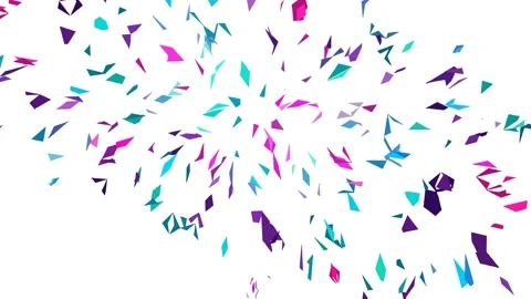 Dynamic abstract geometric background with vibrant colorful polygons Stock Footage 333823984
