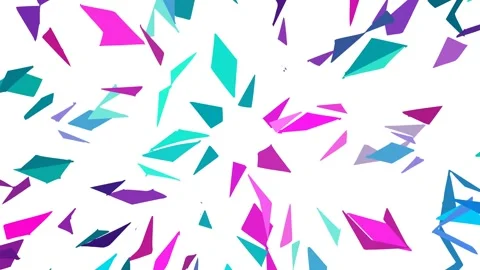 Dynamic abstract geometric background with vibrant colorful polygons Stock Footage 333823985