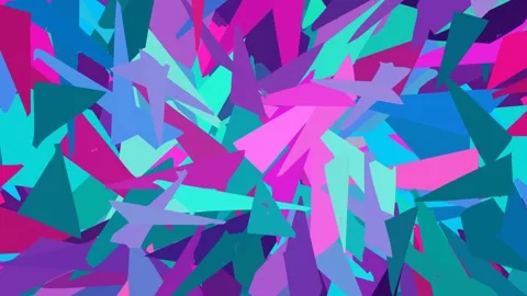 Dynamic abstract geometric background with vibrant colorful polygons Stock Footage 333823997