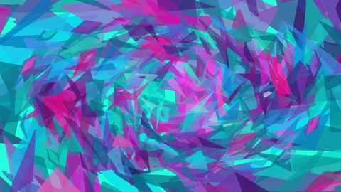 Dynamic abstract geometric background with vibrant colorful polygons Stock Footage 333824031