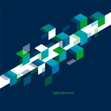 Dynamic abstract geometric composition Stock Illustration