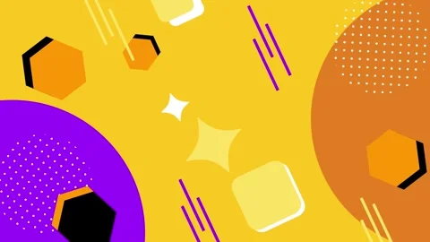 Dynamic abstract geometric design elements on a modern backdrop seamless 4k Stock Footage 295751379