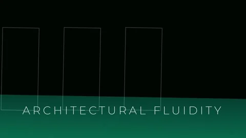 Dynamic Abstract Geometric Flow Pattern for Modern Fluid Architecture Backg.. Stock Footage 337655568
