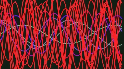 Dynamic abstract geometric line flow background for futuristic technology v.. Stock Footage 342205416