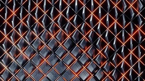 A dynamic abstract geometric pattern featuring vibrant lighting in a Иллюстрация