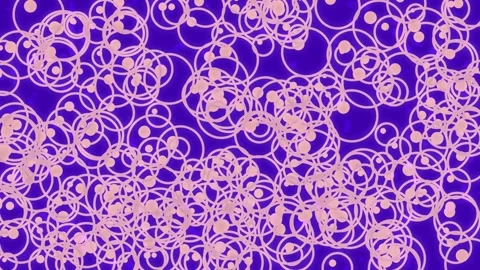 Dynamic abstract geometric pattern of flowing white circles on deep blue ba.. Stock Footage 336258850