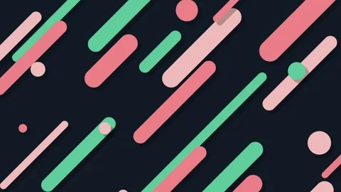 Dynamic Abstract Geometric Pattern With Vibrant Shapes on Dark Background Stock Footage 341926146