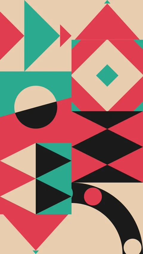 Dynamic Abstract Geometric Shapes Animation. Stock Footage 317302832