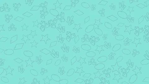 Dynamic abstract geometric shapes pattern animation on a serene blue-green .. Видео 335011236