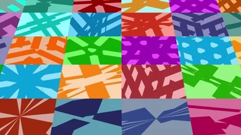 Dynamic abstract geometric shapes in vibrant color transitions and patterns 库存影片 333965633
