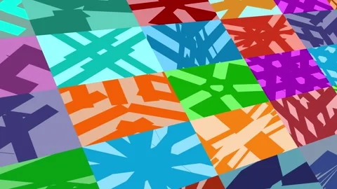Dynamic abstract geometric shapes in vibrant color transitions and patterns Видео 333965637