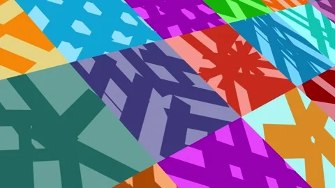Dynamic abstract geometric shapes in vibrant color transitions and patterns Stockbeeldmateriaal 333965664