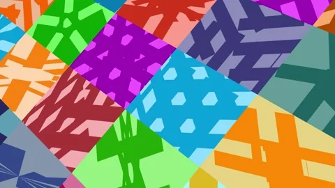 Dynamic abstract geometric shapes in vibrant color transitions and patterns Stockbeeldmateriaal 333965665