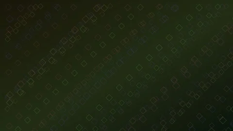 Dynamic abstract geometric squares pattern moving on a dark green gradient .. Stock Footage 340550574