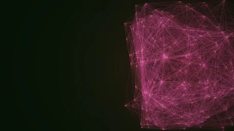 Dynamic Abstract Geometric Structure Rotation Stock Footage 327626047