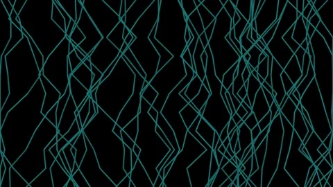 Dynamic abstract geometric tech line flow on black background loop Stock Footage 335521513
